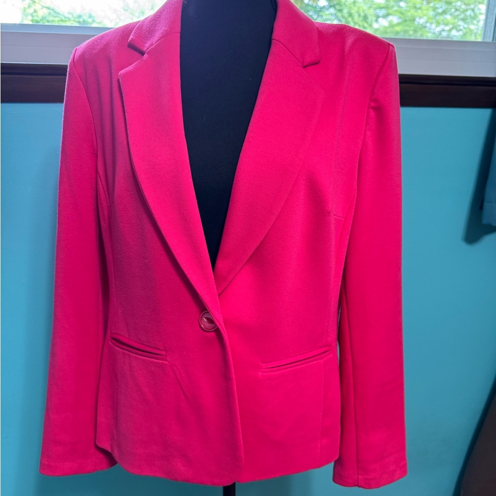 Notations Pink Blazer Classic Tailored Suit Jacket